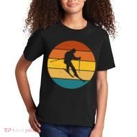 Retro Sunset Ski Lover Gift Kids T-Shirt thumb 2