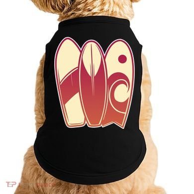 Retro Surfboard Surfing Doggie Tank