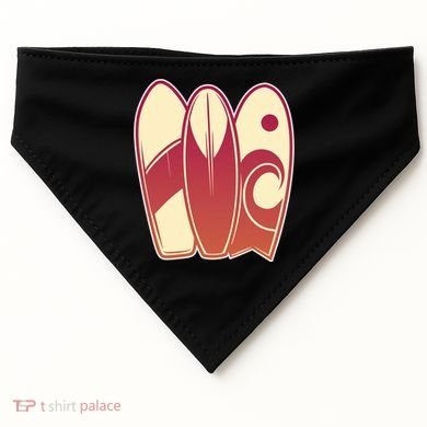 Retro Surfboard Surfing USA-Made Doggie Bandana