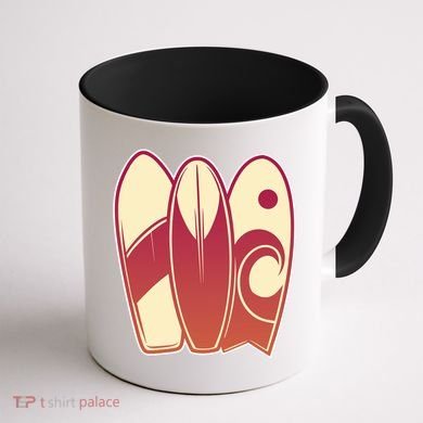 Retro Surfboard Surfing Coffee Mug back