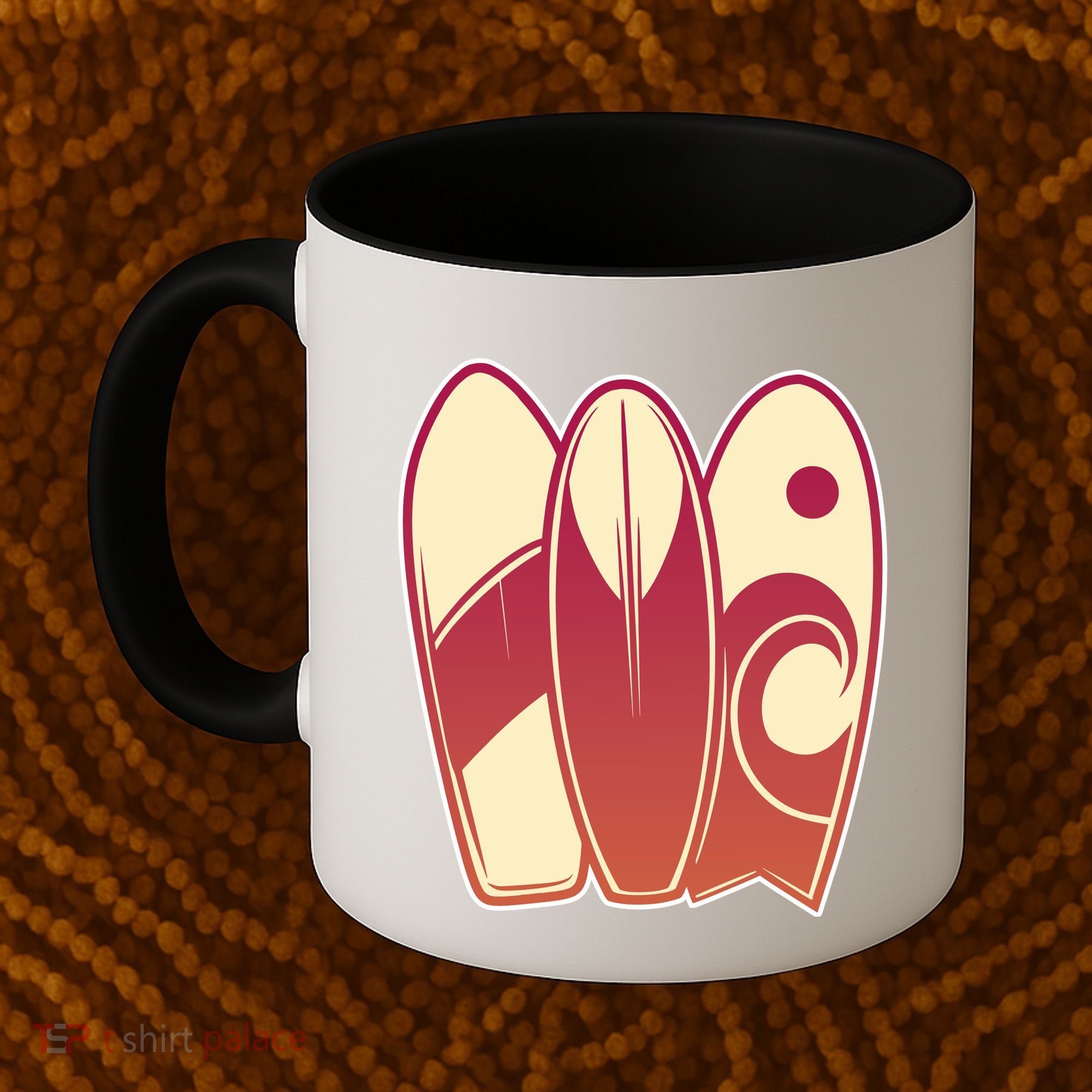 Retro Surfboard Surfing Coffee Mug
