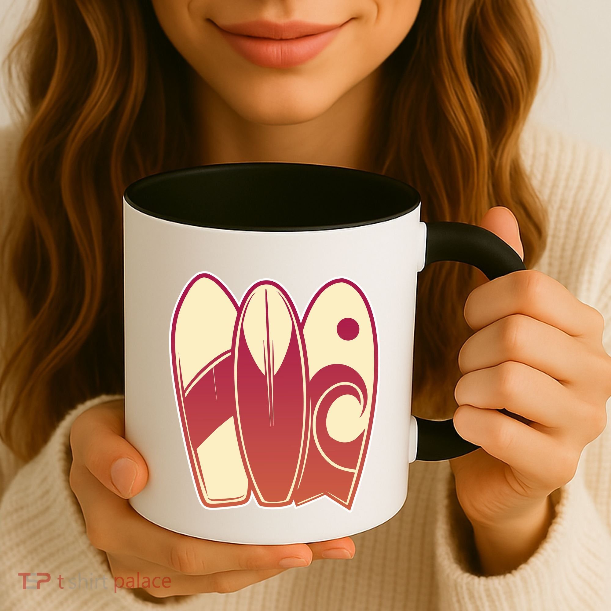 Retro Surfboard Surfing Coffee Mug