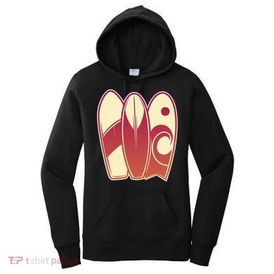 Retro Surfboard Surfing Women's Hoodie