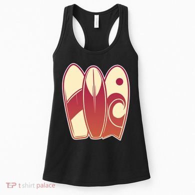 Retro Surfboard Surfing Women's Tank Top