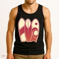 Retro Surfboard Surfing Tank Top thumb 3