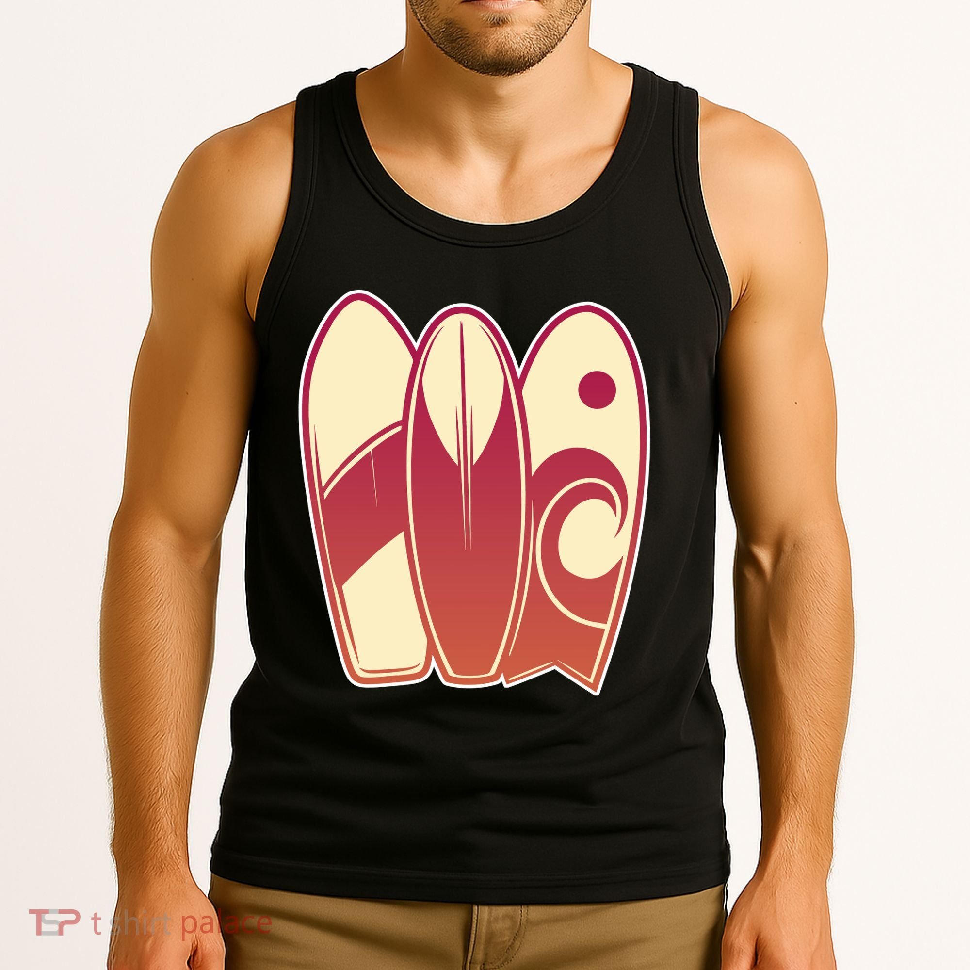 Retro Surfboard Surfing Tank Top