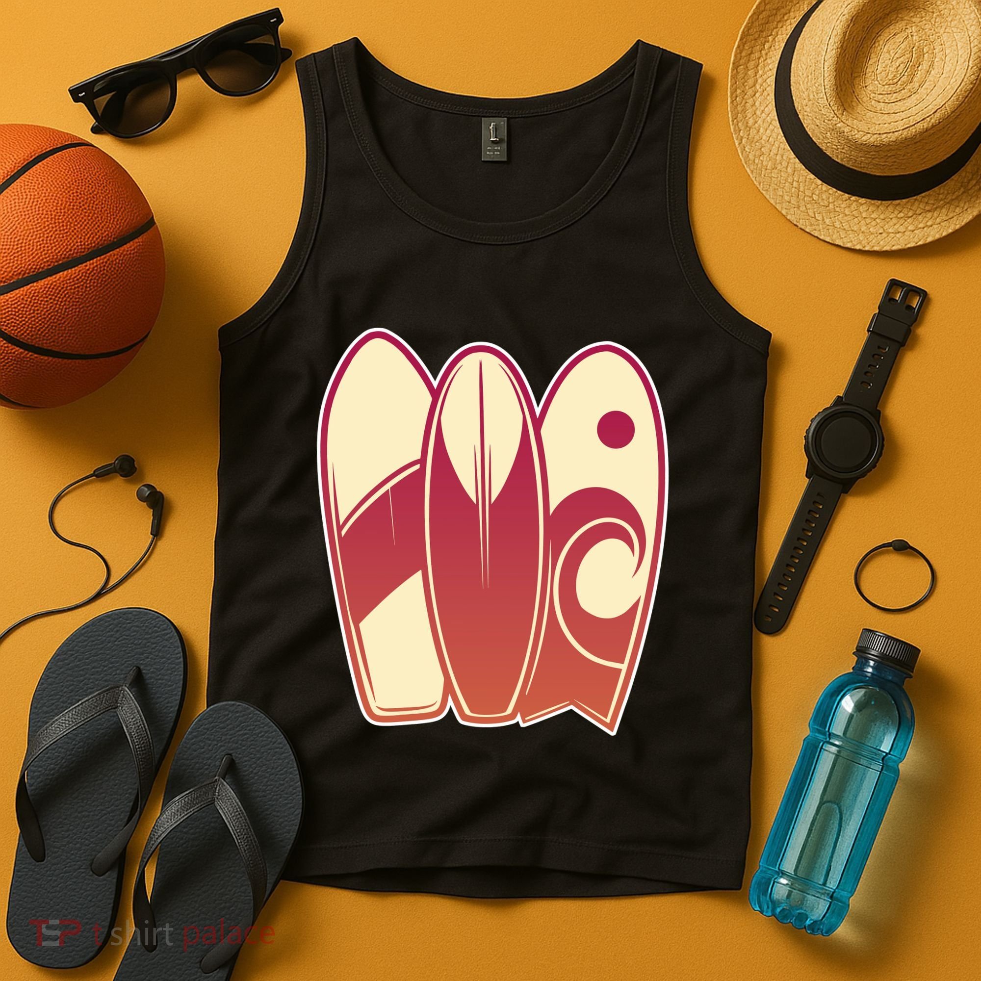 Retro Surfboard Surfing Tank Top