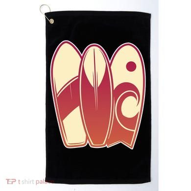 Retro Surfboard Surfing Golf Towel