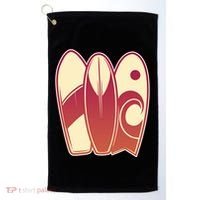 Retro Surfboard Surfing Golf Towel thumb 0