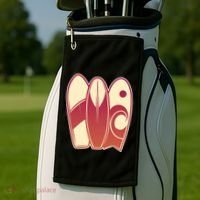Retro Surfboard Surfing Golf Towel thumb 2