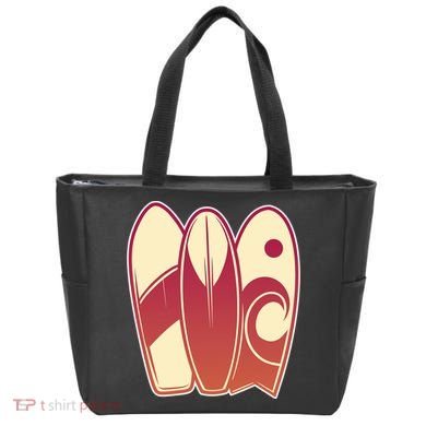 Retro Surfboard Surfing Tote Bag