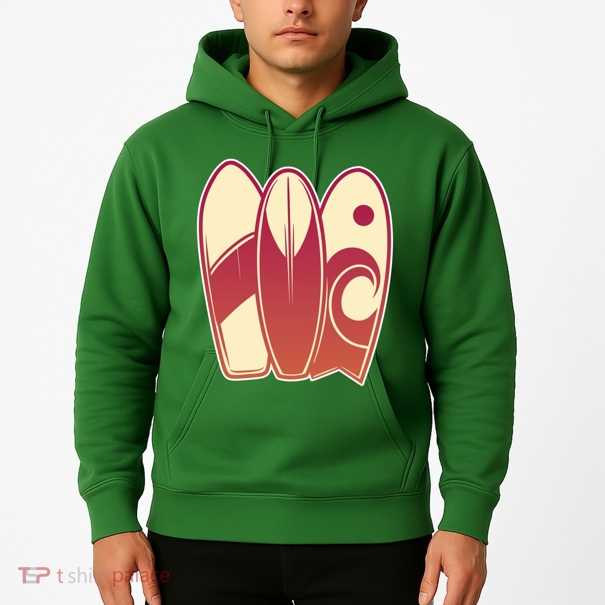 Retro Surfboard Surfing Hoodie