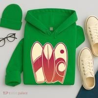 Retro Surfboard Surfing Hoodie thumb 4