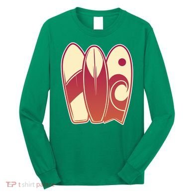 Retro Surfboard Surfing Long Sleeve Shirt
