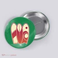 Retro Surfboard Surfing Button thumb 0