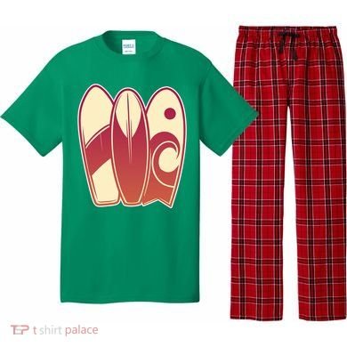 Retro Surfboard Surfing Pajama Set