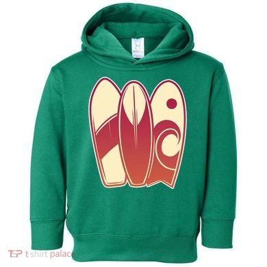 Retro Surfboard Surfing Toddler Hoodie