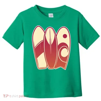 Retro Surfboard Surfing Toddler T-Shirt
