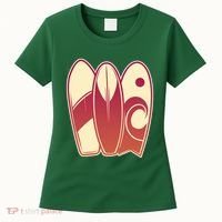 Retro Surfboard Surfing Women's T-Shirt thumb 0