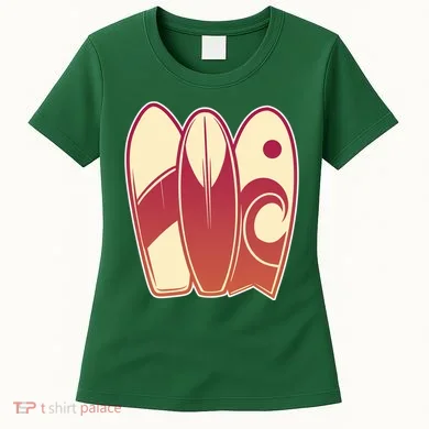 Retro Surfboard Surfing Women's T-Shirt