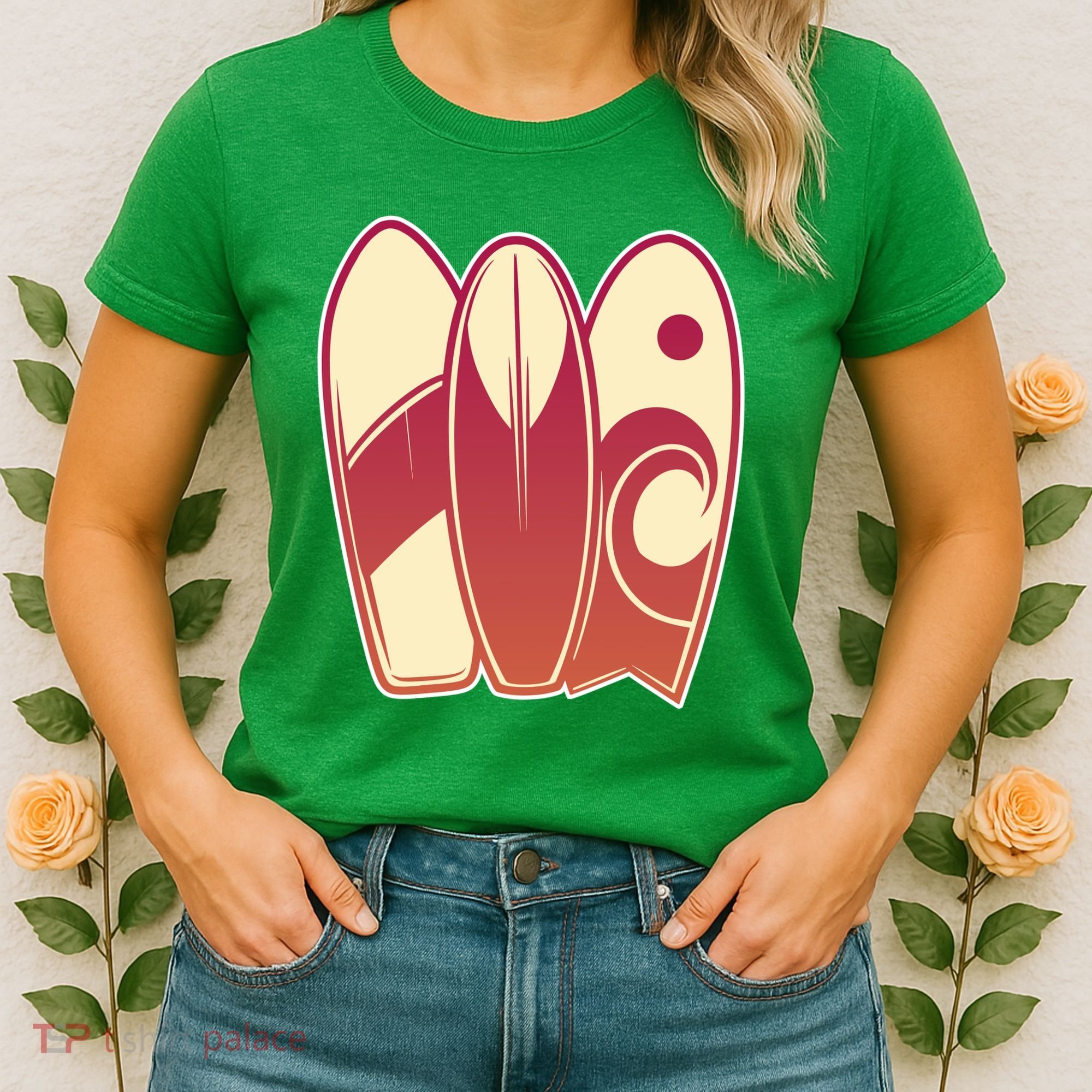 Retro Surfboard Surfing Women's T-Shirt