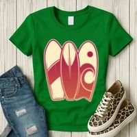 Retro Surfboard Surfing Women's T-Shirt thumb 3