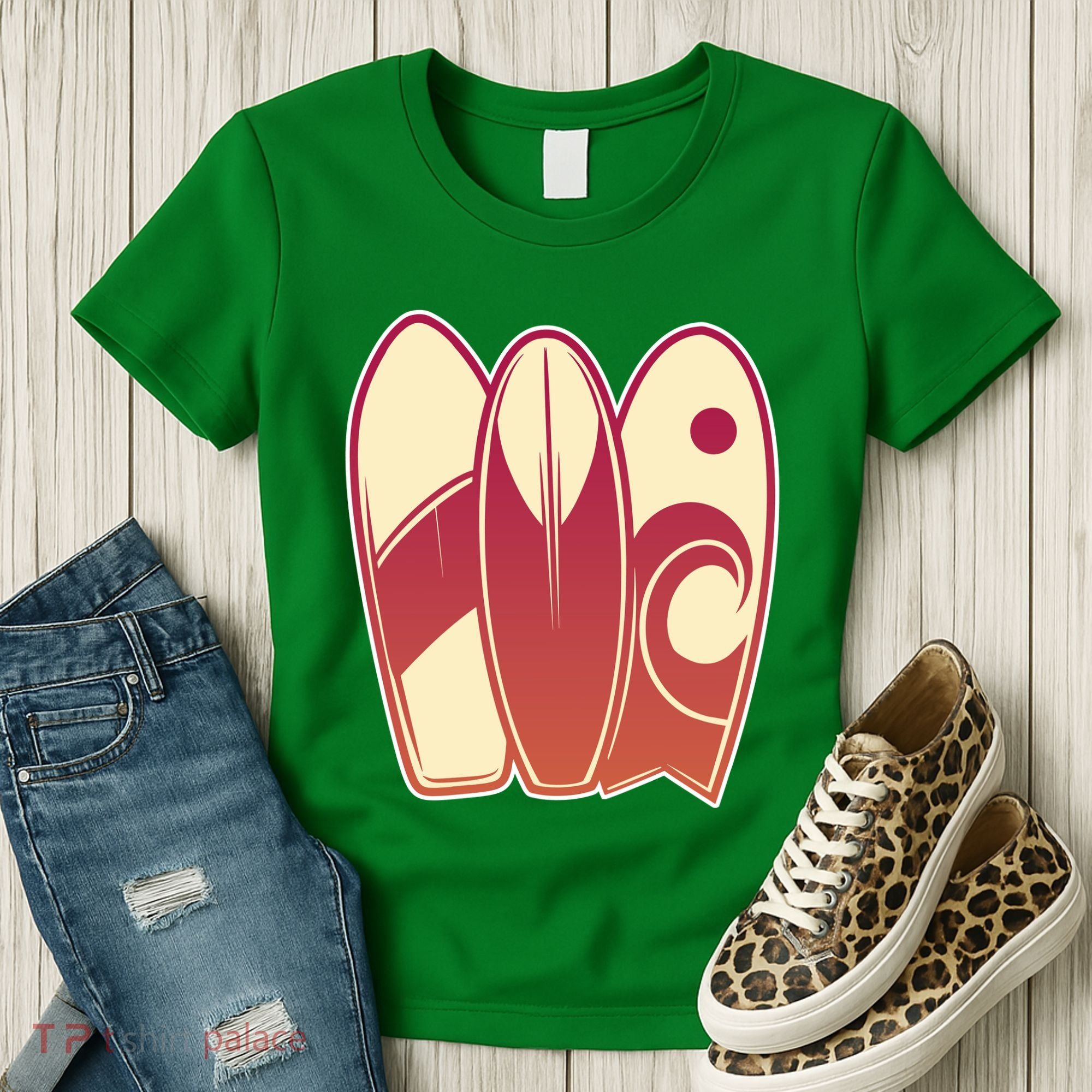 Retro Surfboard Surfing Women's T-Shirt