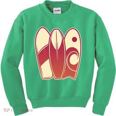 Retro Surfboard Surfing Kids Sweatshirt