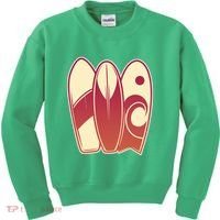 Retro Surfboard Surfing Kids Sweatshirt thumb 0