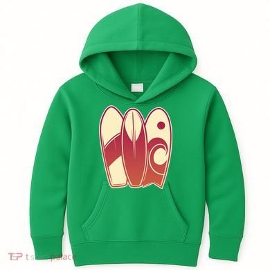 Retro Surfboard Surfing Kids Hoodie
