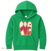 Retro Surfboard Surfing Kids Hoodie thumb 0