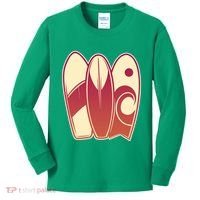 Retro Surfboard Surfing Kids Long Sleeve Shirt thumb 0