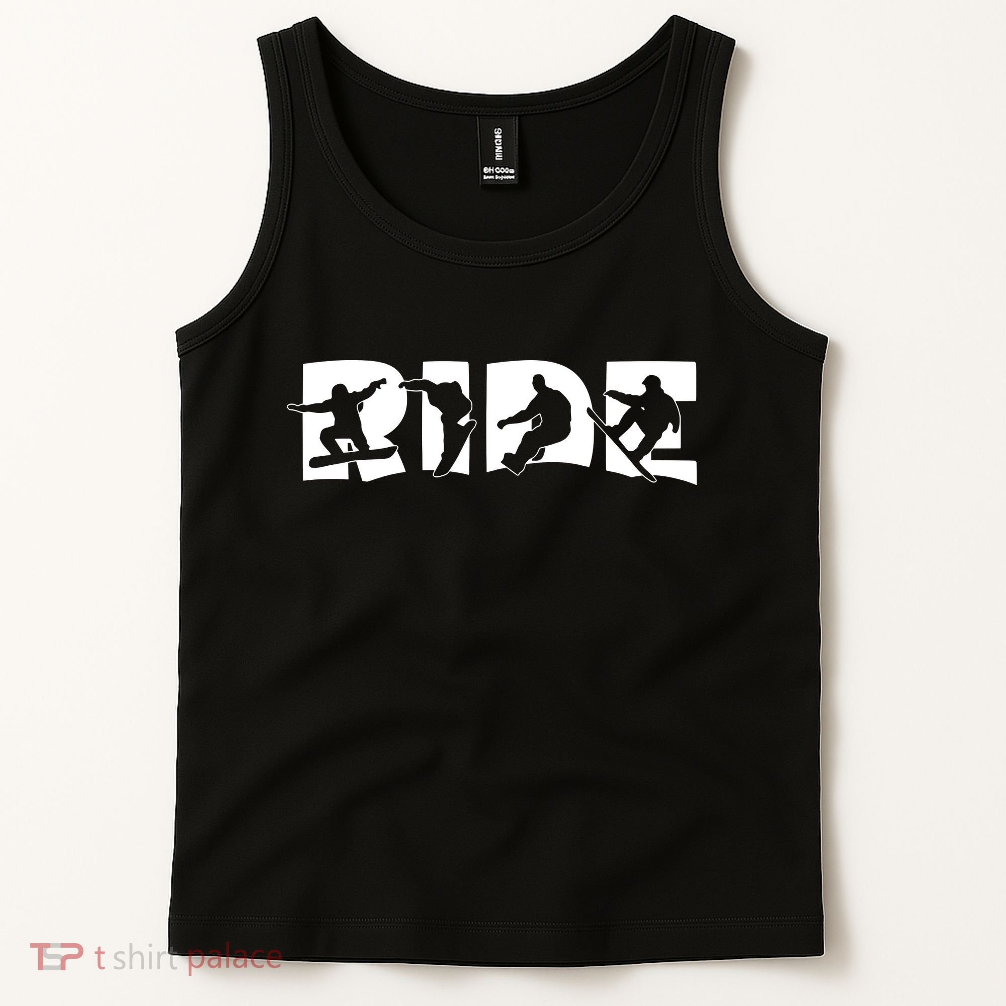 RIDE Snowboard, Snowboarder, Christmas Snowboarding Pullover Tank Top