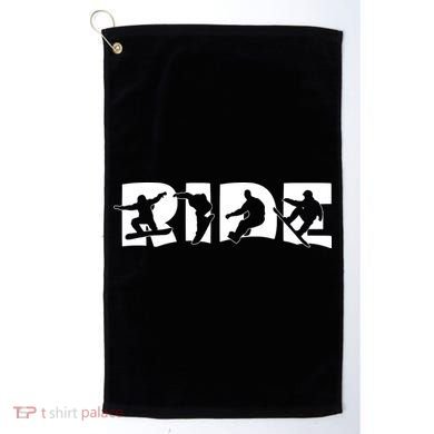 RIDE Snowboard, Snowboarder, Christmas Snowboarding Pullover Golf Towel