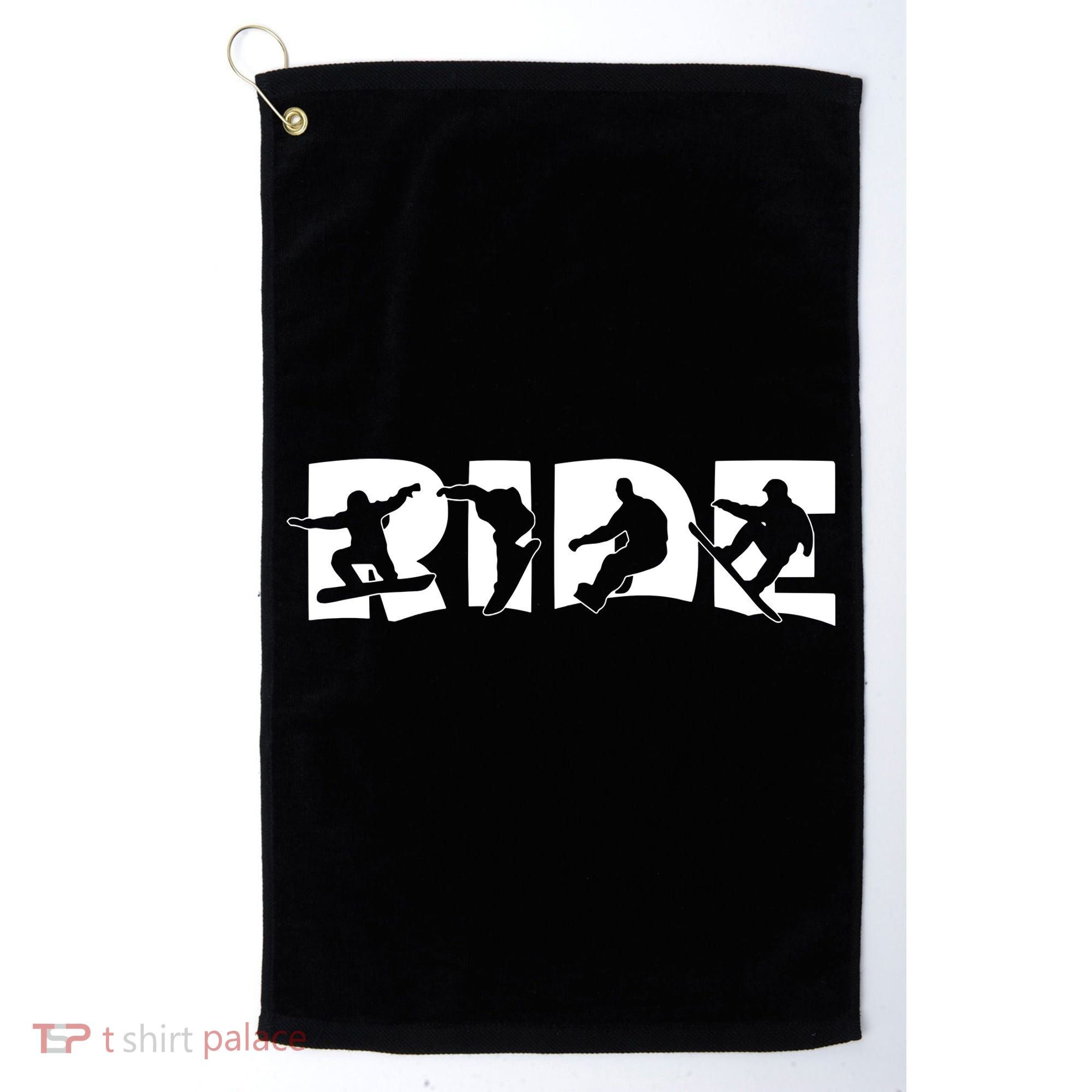 RIDE Snowboard, Snowboarder, Christmas Snowboarding Pullover Golf Towel