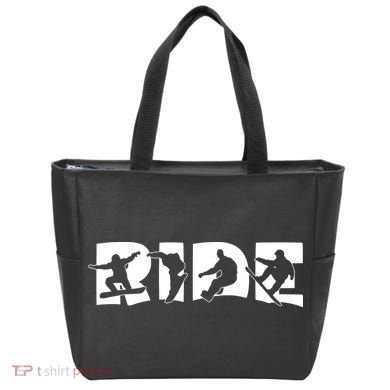 RIDE Snowboard, Snowboarder, Christmas Snowboarding Pullover Tote Bag