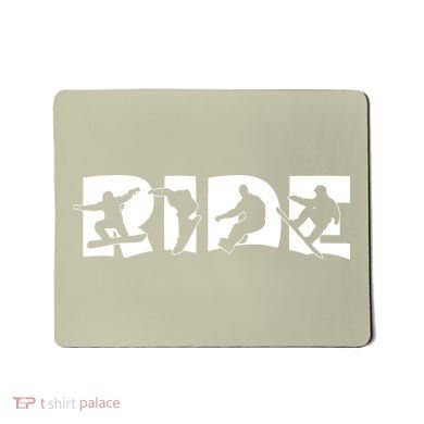 RIDE Snowboard, Snowboarder, Christmas Snowboarding Pullover Mousepad