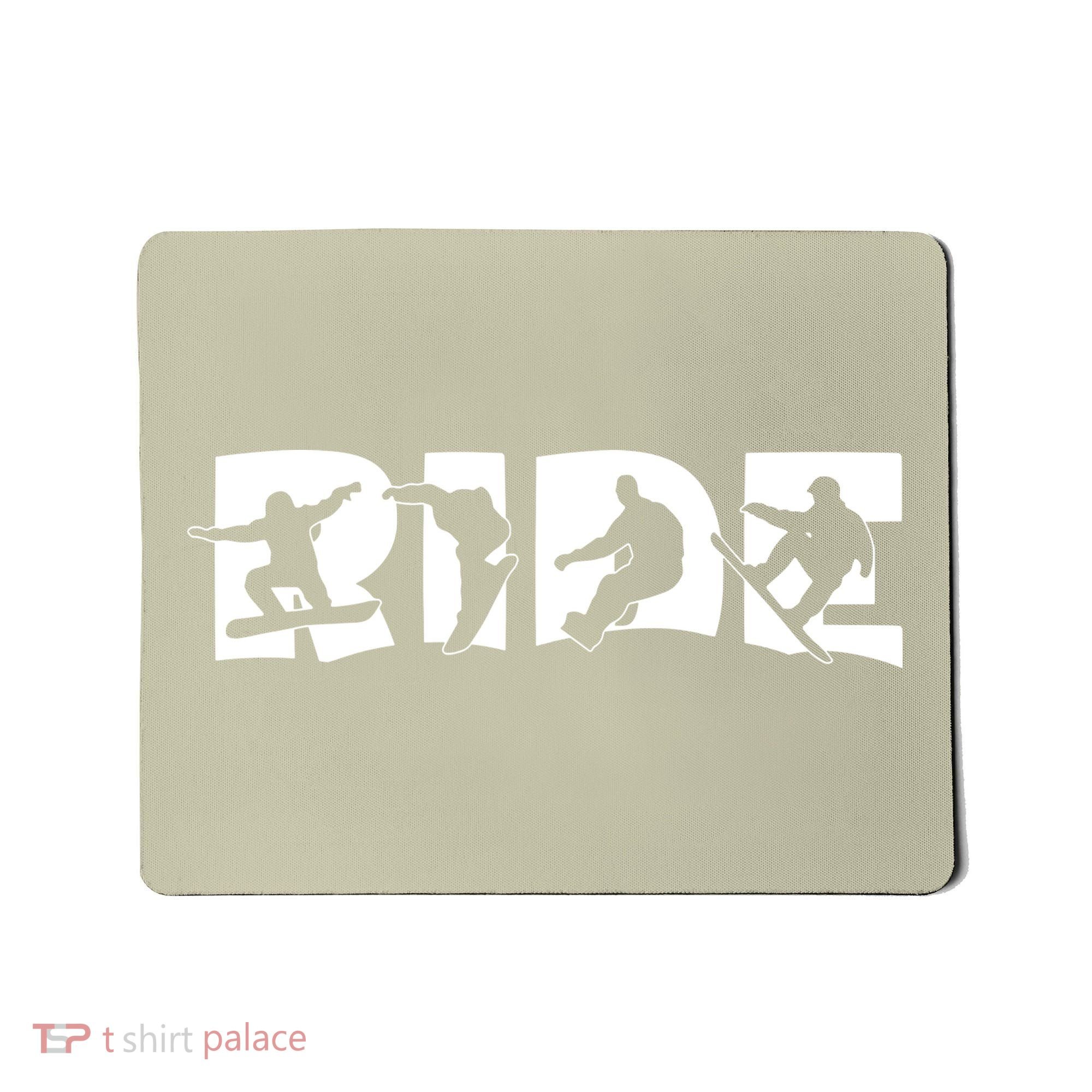 RIDE Snowboard, Snowboarder, Christmas Snowboarding Pullover Mousepad