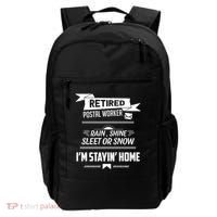 Rain Shine Sleet Funny Retired Postal Worker Mailman Gift Backpack thumb 0