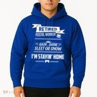 Rain Shine Sleet Funny Retired Postal Worker Mailman Gift Hoodie thumb 2