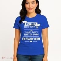 Rain Shine Sleet Funny Retired Postal Worker Mailman Gift Women's T-Shirt thumb 4