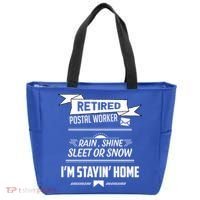 Rain Shine Sleet Funny Retired Postal Worker Mailman Gift Tote Bag thumb 0