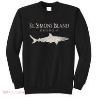 Retro St. Simons Island Ga Shark Sweatshirt thumb 0