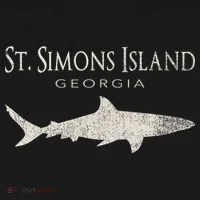 Retro St. Simons Island Ga Shark Sweatshirt thumb 3