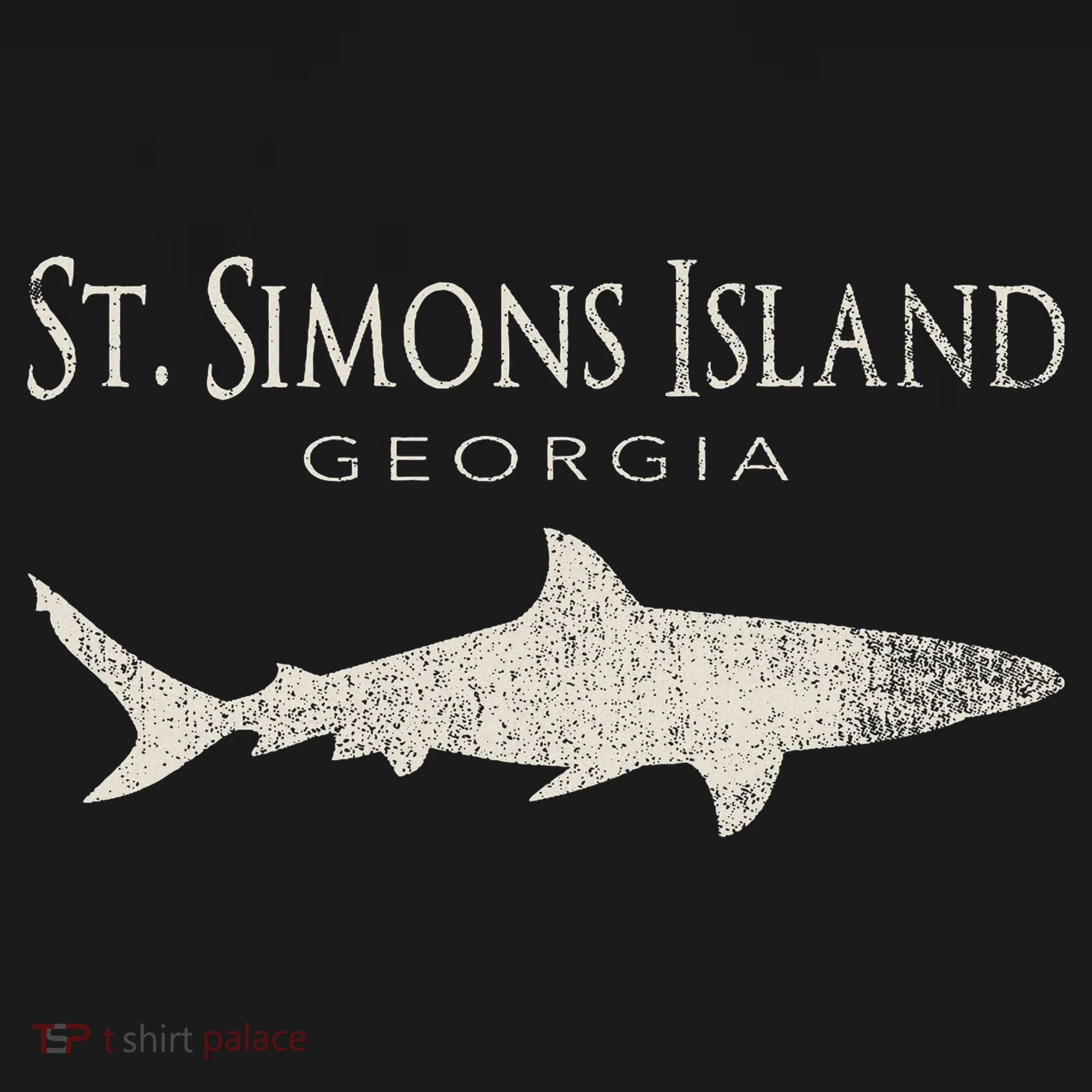 Retro St. Simons Island Ga Shark Sweatshirt
