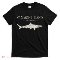Retro St. Simons Island Ga Shark T-Shirt thumb 0