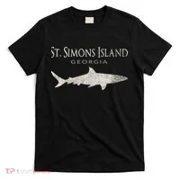Retro St. Simons Island Ga Shark T-Shirt thumb 0