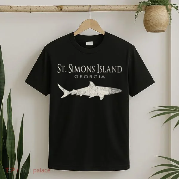 Retro St. Simons Island Ga Shark T-Shirt