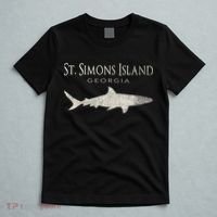 Retro St. Simons Island Ga Shark T-Shirt thumb 5