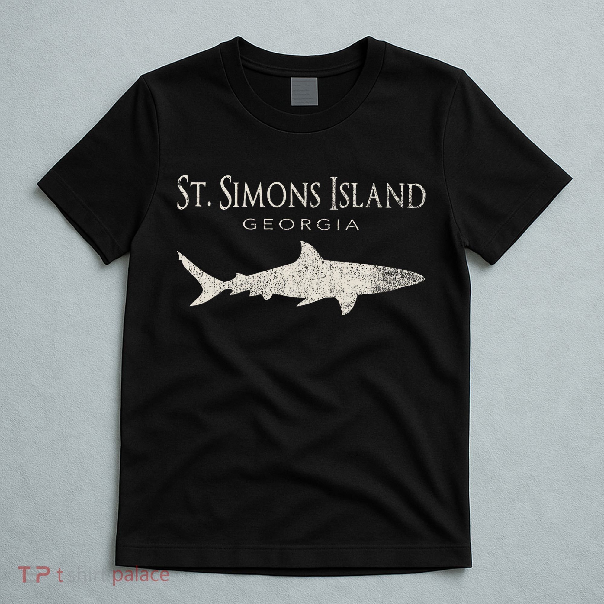 Retro St. Simons Island Ga Shark T-Shirt
